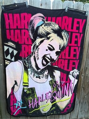 DC Comics Birds of Prey Harley Quinn Fleece Throw Blanket Northwest Co